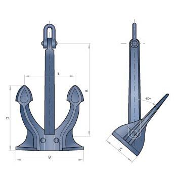 Ancora, Anchor Speck stockless SS - Pret | Preturi Ancora, Anchor Speck stockless SS