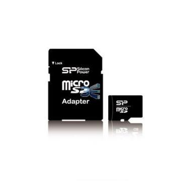 Silicon Power MicroSD, 8GB, class 6 + Adaptor SD - Pret | Preturi Silicon Power MicroSD, 8GB, class 6 + Adaptor SD