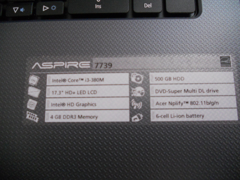 Acer aspire 7739 display 17, 3 led intel core i3 - Pret | Preturi Acer aspire 7739 display 17, 3 led intel core i3