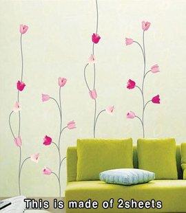 Sticker decorativ de perete Lalele roz Decor Mural Art - Pret | Preturi Sticker decorativ de perete Lalele roz Decor Mural Art