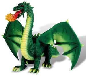 Bullyland - Dragon cu flacari - Verde - Pret | Preturi Bullyland - Dragon cu flacari - Verde