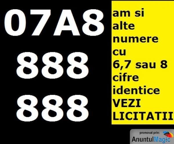 Numar de aur, numere de aur, VIP, cu 6,7 si chiar 8 cifre identice: 07Y8 88 88 88 - Pret | Preturi Numar de aur, numere de aur, VIP, cu 6,7 si chiar 8 cifre identice: 07Y8 88 88 88