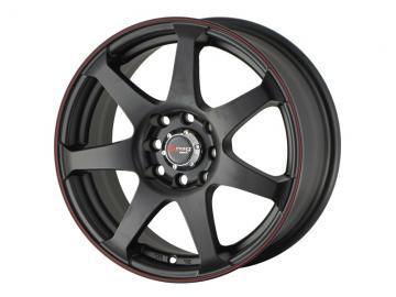 Drag Wheels DR33 Flat Black With Red Stripe Janta - Pret | Preturi Drag Wheels DR33 Flat Black With Red Stripe Janta