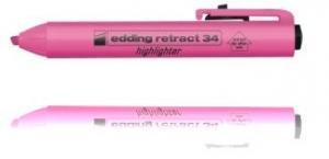 Textmarker Edding 34 Retract, roz - Pret | Preturi Textmarker Edding 34 Retract, roz