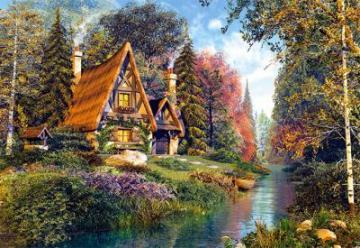 Puzzle Castorland 500 Fairytale Cottage - Pret | Preturi Puzzle Castorland 500 Fairytale Cottage