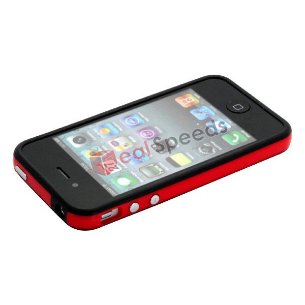 New Bumper protectie pentru iPhone 4S iPhone 4 Negru + rosu + negru - Pret | Preturi New Bumper protectie pentru iPhone 4S iPhone 4 Negru + rosu + negru