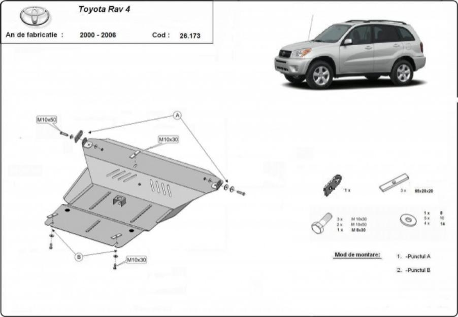 Scut motor metalic Toyota RAV 4 - Pret | Preturi Scut motor metalic Toyota RAV 4