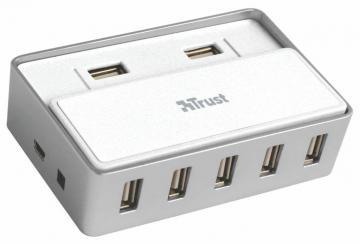 Hub USB Slize, 7 porturi, USB 2.0, alimentare externa, TRUST, alb (17080) - Pret | Preturi Hub USB Slize, 7 porturi, USB 2.0, alimentare externa, TRUST, alb (17080)