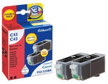 Set 2 cartuse negre pentru Canon PIXMA iP4850/iX6550/MG5150, 2x19ml, compatibil Canon PGI-525BK, (4106643), Pelikan - Pret | Preturi Set 2 cartuse negre pentru Canon PIXMA iP4850/iX6550/MG5150, 2x19ml, compatibil Canon PGI-525BK, (4106643), Pelikan