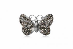 Brosa Argint cu Marcasite (5T059) - Pret | Preturi Brosa Argint cu Marcasite (5T059)