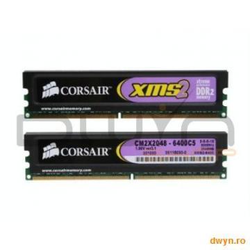 Corsair KIT 2x2 DDR2 4GB 800Mhz XMS2 - Pret | Preturi Corsair KIT 2x2 DDR2 4GB 800Mhz XMS2