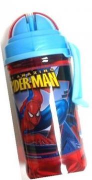 Bidon din plastic 47.5cl cu pai SPIDERMAN - Pret | Preturi Bidon din plastic 47.5cl cu pai SPIDERMAN