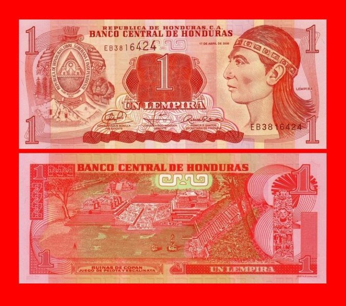 Bancnota Honduras - 1 lempira 2008 - Pret | Preturi Bancnota Honduras - 1 lempira 2008