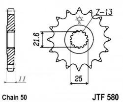 JTF580 - pinion fata 530 JT Sprockets, 16 dinti - Pret | Preturi JTF580 - pinion fata 530 JT Sprockets, 16 dinti