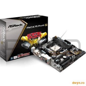 ASROCK SOCKET FM2, FM2A75 PRO4, 4*DDR3 2600+(OC), VGA/DVI/HDMI, 2*Pciex16/2*Pciex1/1*PCI, 5*SATAIII - Pret | Preturi ASROCK SOCKET FM2, FM2A75 PRO4, 4*DDR3 2600+(OC), VGA/DVI/HDMI, 2*Pciex16/2*Pciex1/1*PCI, 5*SATAIII