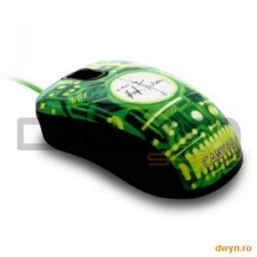 Mouse CANYON CNL-MSO07 (Cable, Optical 1000dpi,3 btn,USB), Black/Green - Pret | Preturi Mouse CANYON CNL-MSO07 (Cable, Optical 1000dpi,3 btn,USB), Black/Green