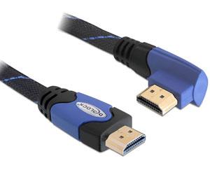Cablu HDMI A-A T-T 1.4 unghi dreapta 1m, Delock 82955 - Pret | Preturi Cablu HDMI A-A T-T 1.4 unghi dreapta 1m, Delock 82955