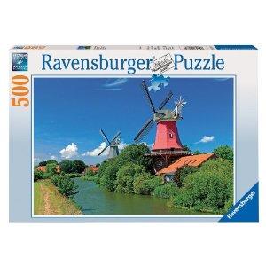 Puzzle Ravensburger 500 Romantic Windmills - Pret | Preturi Puzzle Ravensburger 500 Romantic Windmills