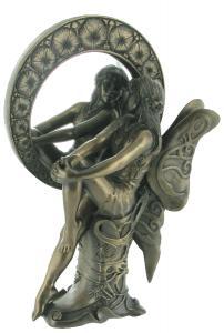 Fairy Mirror, Cold Cast Bronze Sculpture by Beauchamp Bronze - Pret | Preturi Fairy Mirror, Cold Cast Bronze Sculpture by Beauchamp Bronze