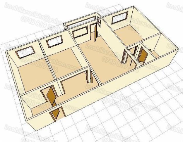 Ap. 3 cam. etaj 2 baie bucatarie 2 holuri balcon pivnita - Pret | Preturi Ap. 3 cam. etaj 2 baie bucatarie 2 holuri balcon pivnita