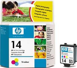 Cartus cerneala HP 14 Tri-colour Ink Cartridge, 26 ml, aprox. 470 pag / 15% acoperire - C5010DE - Pret | Preturi Cartus cerneala HP 14 Tri-colour Ink Cartridge, 26 ml, aprox. 470 pag / 15% acoperire - C5010DE