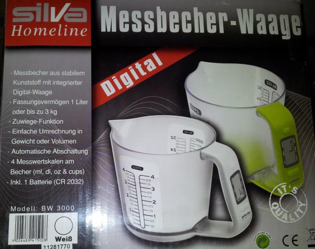 Cupa masurare cu cantar integrat Silva Homeline BW 3000 - Pret | Preturi Cupa masurare cu cantar integrat Silva Homeline BW 3000