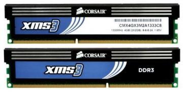 Memorie Dual Channel Corsair KIT 2x2 DDR3 4GB 1333MHz, 8-8-8-24, XMS3, CMX4GX3M2A1333C8 - Pret | Preturi Memorie Dual Channel Corsair KIT 2x2 DDR3 4GB 1333MHz, 8-8-8-24, XMS3, CMX4GX3M2A1333C8