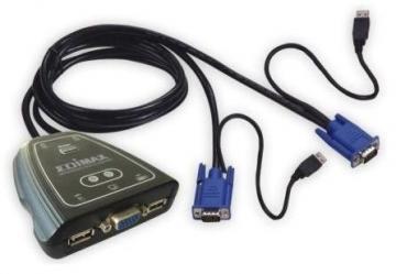 Switch KVM Edimax EK-2U2C cu 2 porturi USB si cablu, LANEK2U2C - Pret | Preturi Switch KVM Edimax EK-2U2C cu 2 porturi USB si cablu, LANEK2U2C