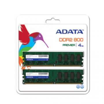 Memorie A-DATA 4GB DDR2 800MHz CL6 dual channel kit retail - Pret | Preturi Memorie A-DATA 4GB DDR2 800MHz CL6 dual channel kit retail