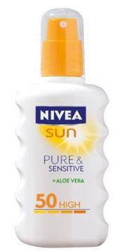 Nivea Sun Spray de Protectie Solara Pure and Sensitive SPF50 200ml - Pret | Preturi Nivea Sun Spray de Protectie Solara Pure and Sensitive SPF50 200ml