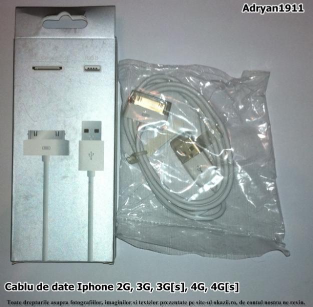 Cablu de date alb original iphone 3g 3gs 4 4g / ipod / ipad - Pret | Preturi Cablu de date alb original iphone 3g 3gs 4 4g / ipod / ipad