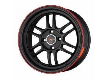 Drag Wheels DR21 Flat Black With Red Stripe Full Painted Janta - Pret | Preturi Drag Wheels DR21 Flat Black With Red Stripe Full Painted Janta