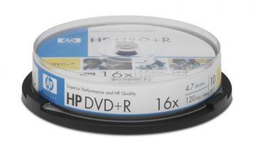 DVD+R HP, 16x, 4.7GB, 120 min, 10buc/cake - Pret | Preturi DVD+R HP, 16x, 4.7GB, 120 min, 10buc/cake