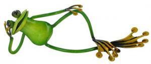 Green Lying Down Frog, Metal Decor x2 - Pret | Preturi Green Lying Down Frog, Metal Decor x2