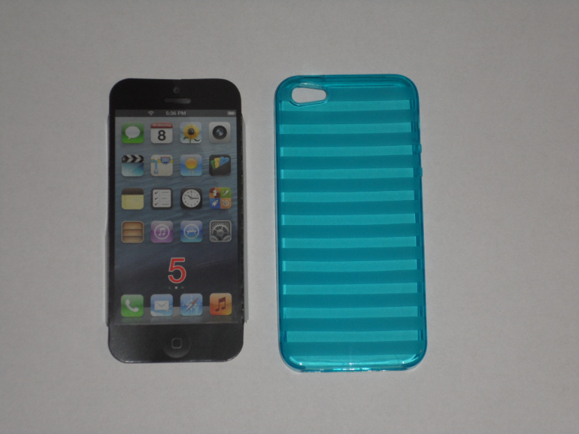 Husa de silicon, toc, husa protectie TPU Albastru + folie de protectie iPhone 5G - Pret | Preturi Husa de silicon, toc, husa protectie TPU Albastru + folie de protectie iPhone 5G