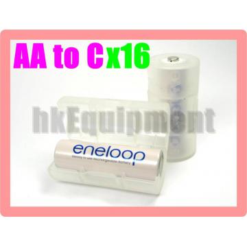 Adaptor convertor baterii AA la C R14 - Pret | Preturi Adaptor convertor baterii AA la C R14