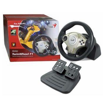 Genius Volan Twin Wheel F1, mini, Vibration, PC/PS2 - Pret | Preturi Genius Volan Twin Wheel F1, mini, Vibration, PC/PS2