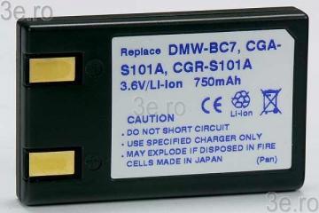 Acumulator echivalent CGA-S101A, CGR-S101A, DMW-BC7 - Pret | Preturi Acumulator echivalent CGA-S101A, CGR-S101A, DMW-BC7