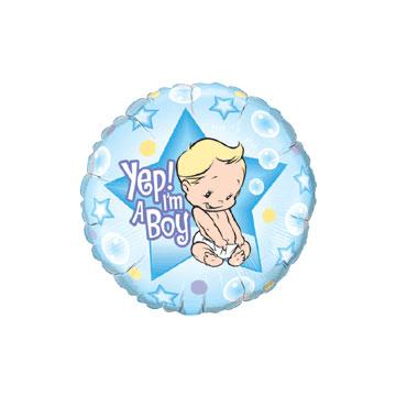 Balon folie Yep! I'm a boy - Pret | Preturi Balon folie Yep! I'm a boy