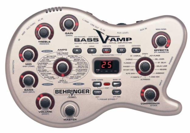 Vand procesor de chitara BEHRINGER BASS V-AMP LX1-B - Pret | Preturi Vand procesor de chitara BEHRINGER BASS V-AMP LX1-B