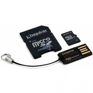 Kingston, Card memorie Micro SDHC, 8GB, Class 10, Adaptor SD + Reader USB - Pret | Preturi Kingston, Card memorie Micro SDHC, 8GB, Class 10, Adaptor SD + Reader USB