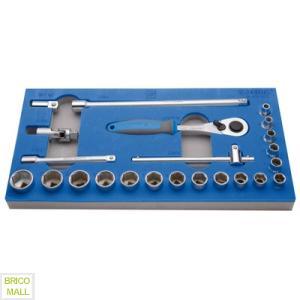 Set capete chei tubulare si accesorii 3/8" in modul SOS 964/25 SOS - Pret | Preturi Set capete chei tubulare si accesorii 3/8" in modul SOS 964/25 SOS