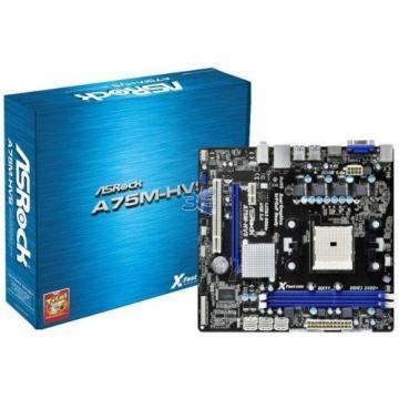 ASRock A75M-HVS, HT5200, DDR1333, Soket FM1, mATX - Pret | Preturi ASRock A75M-HVS, HT5200, DDR1333, Soket FM1, mATX