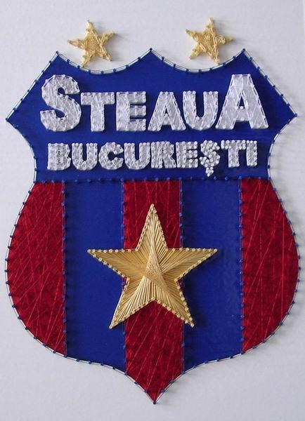 Tablou String Art - Logo FC Steaua - Pret | Preturi Tablou String Art - Logo FC Steaua