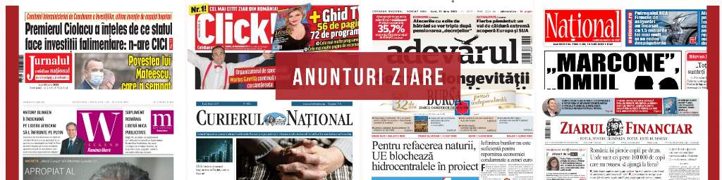 Anunturi ziare - Pret | Preturi Anunturi ziare