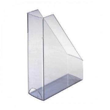 Suport vertical plastic pentru cataloage, 67mm, HELIT Economy - gri transparent - Pret | Preturi Suport vertical plastic pentru cataloage, 67mm, HELIT Economy - gri transparent