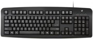 Tastatura cu fir, 105 taste, PS2, layout german, neagra, (KC0D2-5E2P) V7 - Pret | Preturi Tastatura cu fir, 105 taste, PS2, layout german, neagra, (KC0D2-5E2P) V7