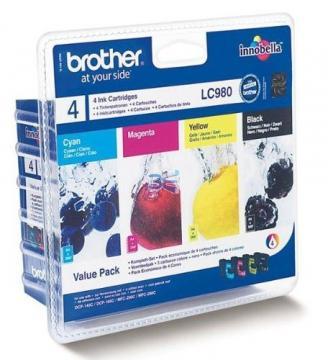 Brother LC980VALBP, Set de Cartuse, Negru + Albastru + Rosu Galben - Pret | Preturi Brother LC980VALBP, Set de Cartuse, Negru + Albastru + Rosu Galben