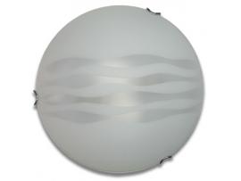 Plafoniera sticla RE-140, 30 cm, 2xE27, alb+crom - Pret | Preturi Plafoniera sticla RE-140, 30 cm, 2xE27, alb+crom
