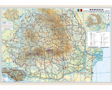 Romania - Harta fizica 70x50 [HP11L] - Pret | Preturi Romania - Harta fizica 70x50 [HP11L]